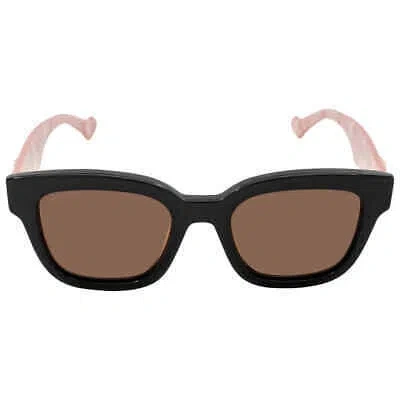 Pre-owned Gucci Brown Square Ladies Sunglasses Gg0998s 005 52 Gg0998s 005 52