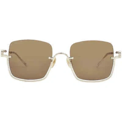 Pre-owned Gucci Brown Square Ladies Sunglasses Gg1279s 002 54 Gg1279s 002 54