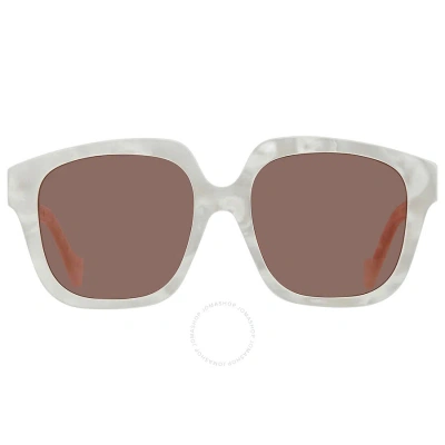 Gucci Brown Square Ladies Sunglasses Gg1376sa 001 55 In Brown / White