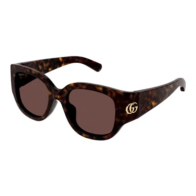 Gucci Brown Square Ladies Sunglasses Gg1599sa 002 52