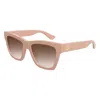 Gucci Brown Square Ladies Sunglasses Gg1714s 005 54 In Neutral