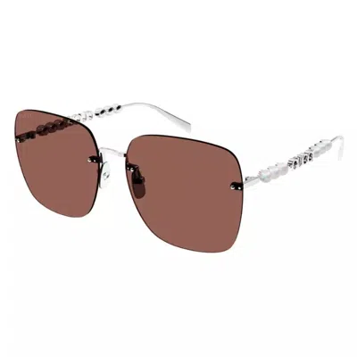Gucci Brown Square Ladies Sunglasses Gg1923sa 002 63