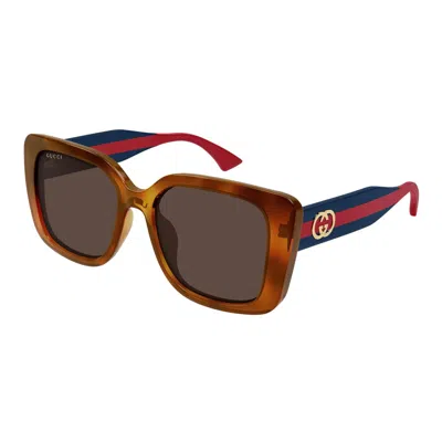 Gucci Brown Square Ladies Sunglasses Gg2118sa 004 55 In Purple