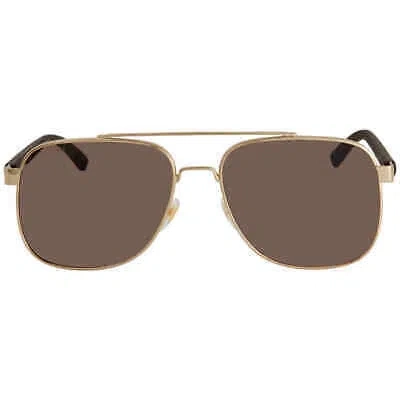 Pre-owned Gucci Brown Square Men's Sunglasses Gg0422s00360 Gg0422s 003 60