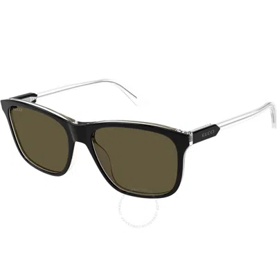 GUCCI GUCCI BROWN SQUARE MEN'S SUNGLASSES GG1819S 005 57