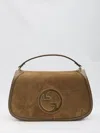 Gucci Women  Blondie Suede Leather Handbag In Brown