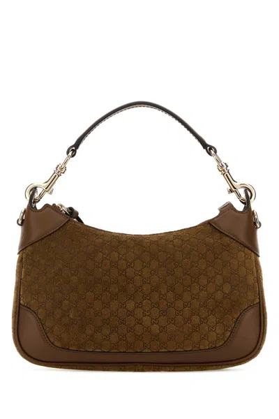 Gucci Brown Suede Handbag