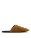 Gucci Men Brown Mule With Horsebit On The Front And All-over Gg Motif In Suede Man In Neutral