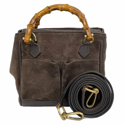 Pre-owned Gucci Brown Suede Shoulder Bag ()