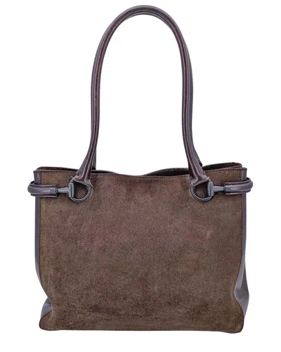 Gucci Brown Suede Tote (authentic Pre-loved)