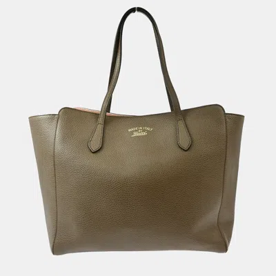 Pre-owned Gucci Brown Swing Tote Bag