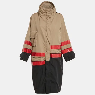 Pre-owned Gucci Brown Technical Cotton Twill The Hacker Project Coat Xs
