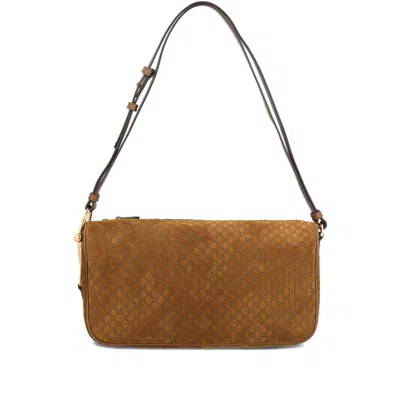 Gucci Women Half Horsebit Medium Leather Shoulder Bag In Brown