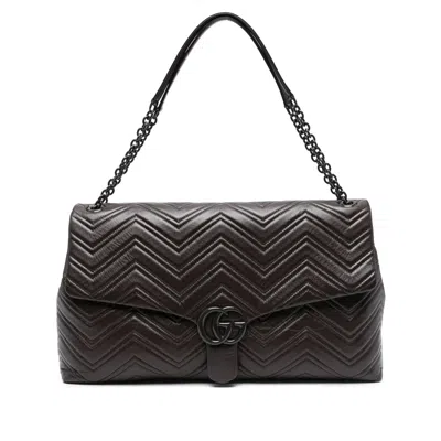 Gucci Brown Tote Bags Women In Black