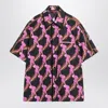 Gucci Brown/purple Printed Shirt In Multi