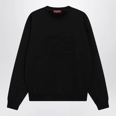 Gucci Brushed Cotton Jersey Sweatshirt In Black