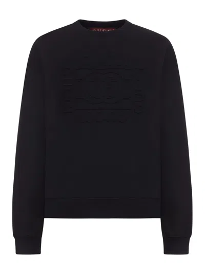 Gucci Brushed Cotton Jersey Sweatshirt With Logo In Black