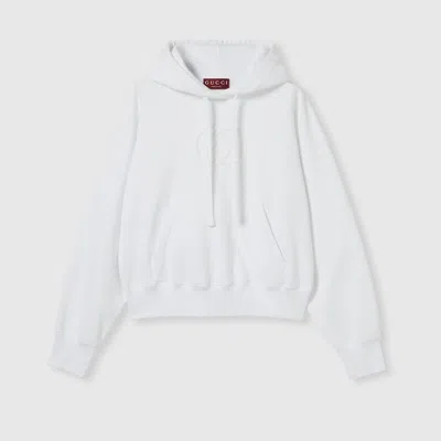 Gucci Brushed Cotton Sweatshirt In White