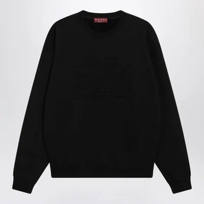 Gucci Black Brushed Cotton Jersey Sweatshirt Men