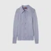 Gucci Brushed Wool Mohair Cardigan In Purple