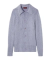 Gucci Brushed Wool Mohair Cardigan In Purple