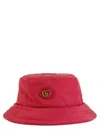 Gucci Quilted Wide Brim Bucket Hat In Red