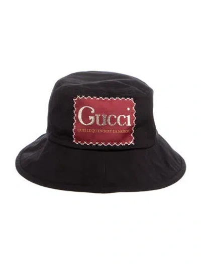 Pre-owned Gucci Bucket Hat In Black