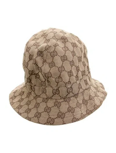 Pre-owned Gucci Bucket Hat In Brown