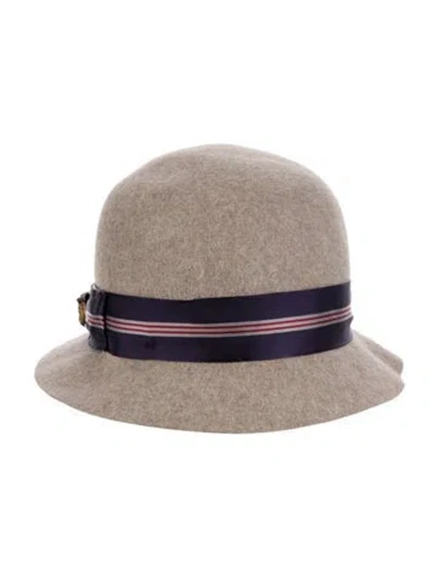 Pre-owned Gucci Bucket Hat In Gray