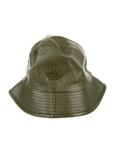 Pre-owned Gucci Bucket Hat In Green