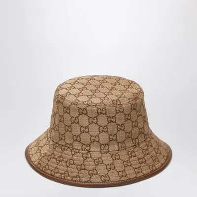 Gucci Wide Brim Stitched Detailing Hat In Brown