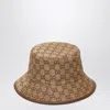 Gucci Bucket Hat In Denim Gg Beige Women In Cream
