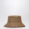 Gucci Wide Brim Stitched Detailing Hat In Brown