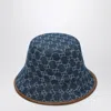 Gucci Bucket Hat In Denim Gg Women In Blue