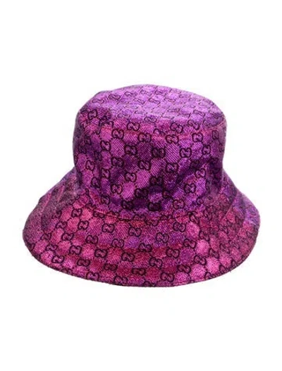 Pre-owned Gucci Bucket Hat In Pink