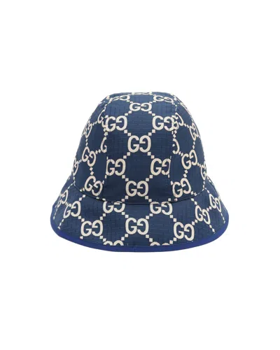 Gucci Bucket Hat, Size S In Blue