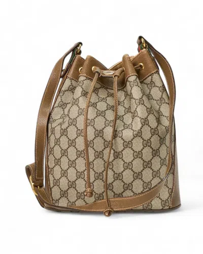 Gucci Bucket Vintage Web Gg Supreme Marrone