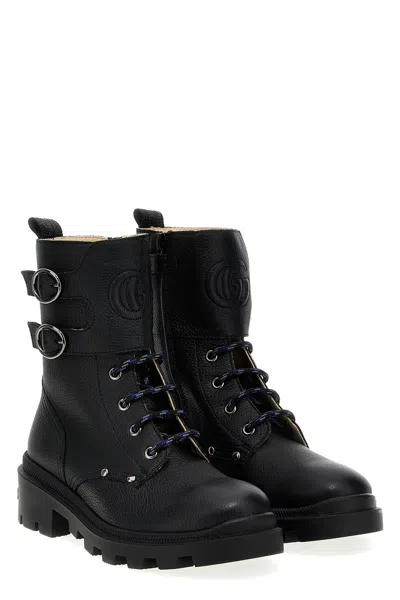 Gucci Buckle Combat Boots