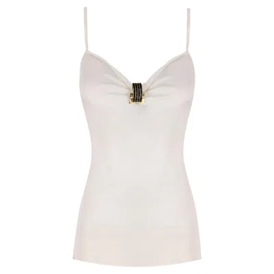 Pre-owned Gucci Buckle Detail Sleeveless Camisole Top In Gray