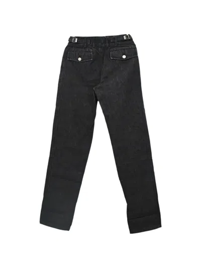 Pre-owned Gucci Buckled Denim Jeans In Black