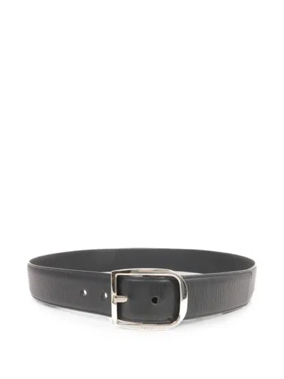Pre-owned Gucci Buckle-fastening Leather Belt In Black