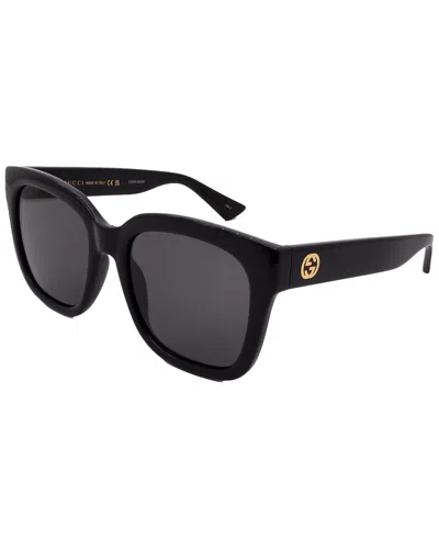 Gucci Dark Grey Square Ladies Sunglasses Gg1338s 001 54 In Black