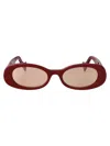 Gucci Burgundy-burgundy-brown Recycled Acetate Sunglasses In Brown