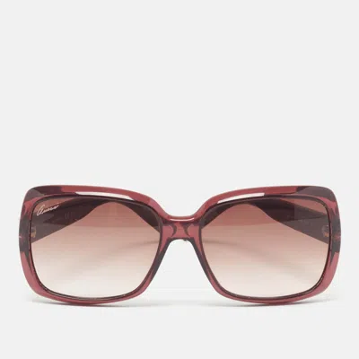Pre-owned Gucci Burgundy Gradient Gg3207/s Rectangle Sunglasses