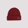 Gucci Bordeaux Horsebit Beanie Hat In Red