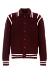 Gucci Wool Cardigan With Front Pockets And Ribbed Texture