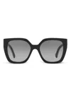 Gucci Womens Black Gc002027 Gg1300s Butterfly-frame Acetate Sunglasses In Black