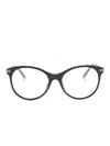 Gucci Butterfly-frame Clear Glasses In Black