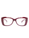 Gucci Butterfly-frame Glasses In 红色