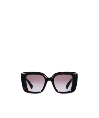 Gucci Butterfly Frame Sunglasses In Black